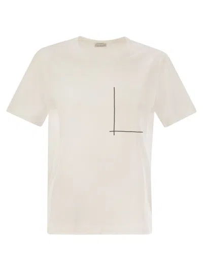 Brunello Cucinelli Cotton Jersey T-shirt With Shiny Pocket Detail