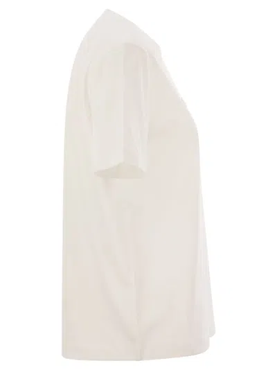 Brunello Cucinelli Cotton Jersey T-shirt With Shiny Pocket Detail
