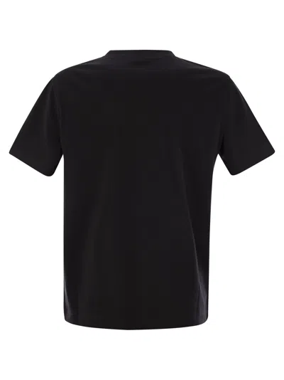 Brunello Cucinelli Cotton Jersey T Shirt With Shiny Pocket Detail