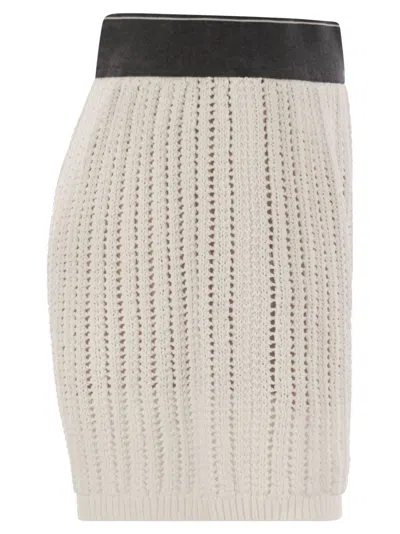 Brunello Cucinelli Women's Cotton Net Knit Shorts