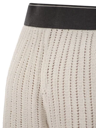 Brunello Cucinelli Women's Cotton Net Knit Shorts