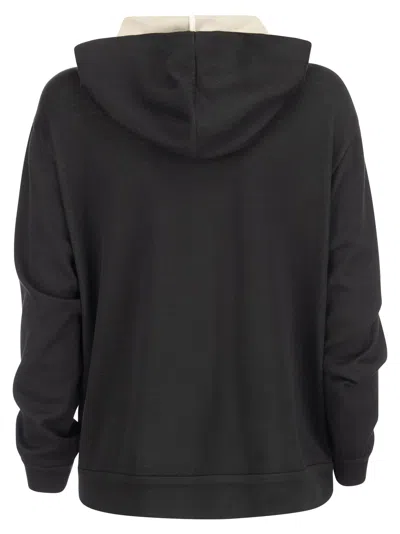 Brunello Cucinelli Women Cotton-silk Sweatshirt Topwear With Jewellery