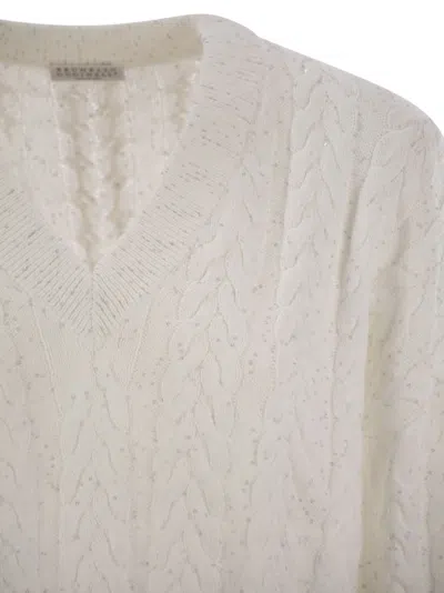 Brunello Cucinelli Women Dazzling Double Cable Cotton Jersey