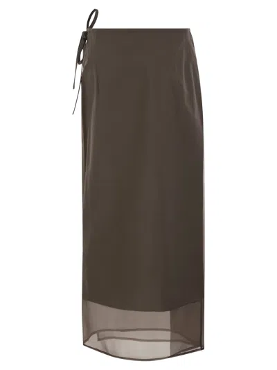 Brunello Cucinelli Cotton Blend Wrap-around Skirt