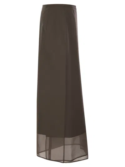 Brunello Cucinelli Cotton Blend Wrap-around Skirt