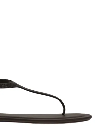 Brunello Cucinelli Women Nappa Leather Sandals With Precious Strap