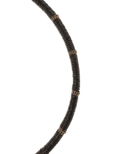 Brunello Cucinelli Jewelry And Leather Choker Necklace