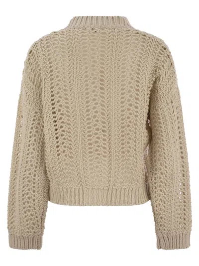 Brunello Cucinelli Women's Ribbed Cotton Net Cardigan