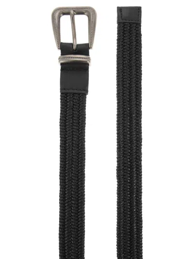 Brunello Cucinelli Women Rustic Woven Linen Belt