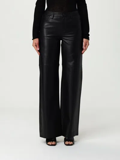 Michael Kors Black Pants With Belt Loops In Leather Woman