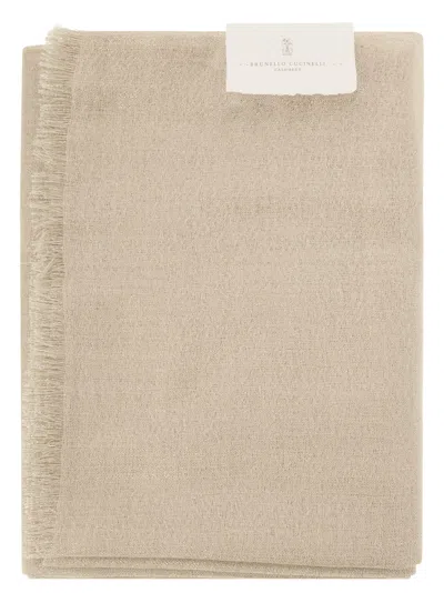 Brunello Cucinelli Women Sparkling Cashmere And Silk Scarf In Neutral