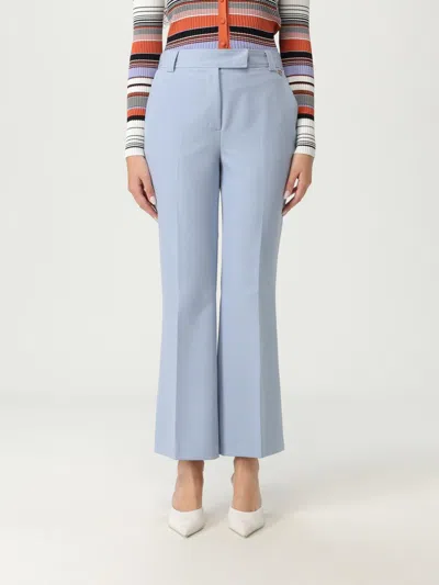 Liu •jo Liu Jo Light Blue Flared Pants With A Pressed Crease