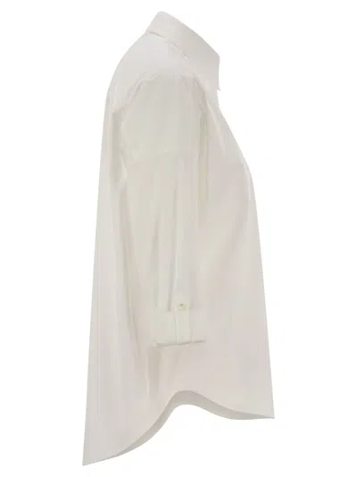 Brunello Cucinelli Women's Stretch Cotton Poplin Shirt With Shiny Trim