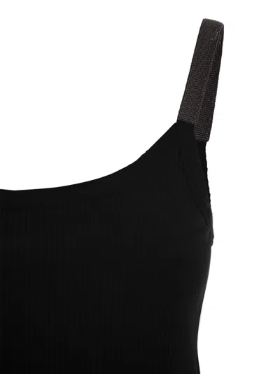 Brunello Cucinelli Ribbed Scoop Neck Sleeveless Top Design