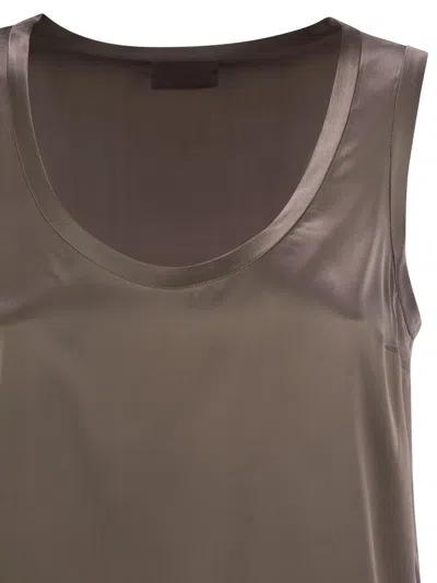 Brunello Cucinelli Stretch Silk Satin Top