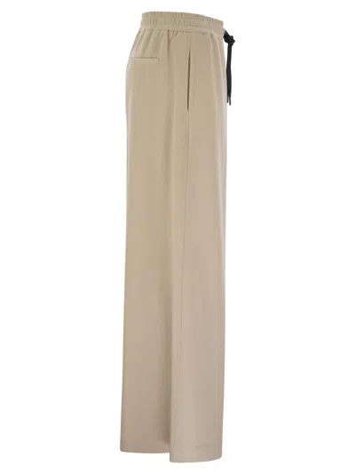 Brunello Cucinelli Track Trousers In Cotton Fleece Smooth