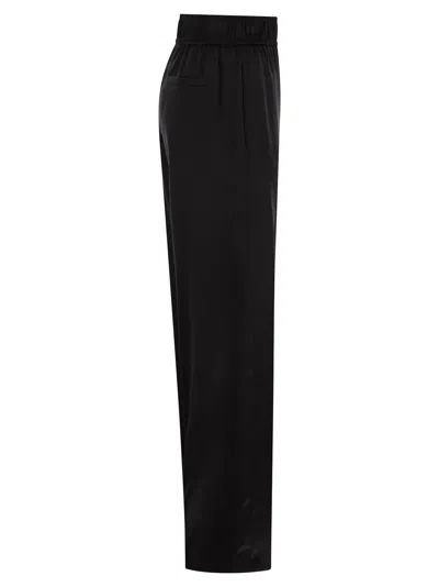 Brunello Cucinelli Track Trousers In Stretch Silk Satin