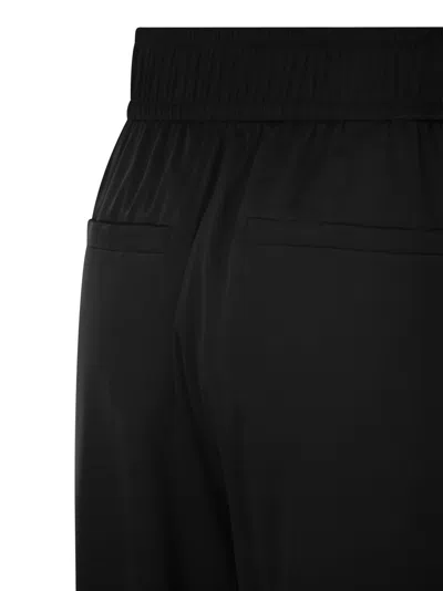 Brunello Cucinelli Track Trousers In Stretch Silk Satin