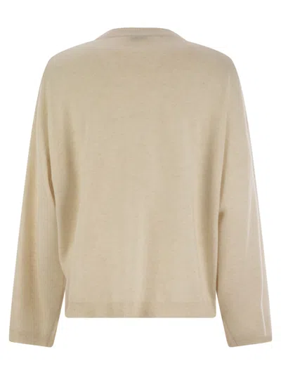 Brunello Cucinelli Women's Virgin Wool, Cashmere And Silk Sweater With Shiny Pocket Detail