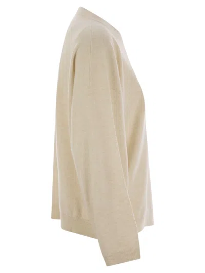 Brunello Cucinelli Women's Virgin Wool, Cashmere And Silk Sweater With Shiny Pocket Detail