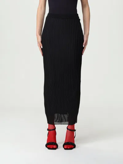 Sportmax Long Skirt In Stretch Ribbed Fabric