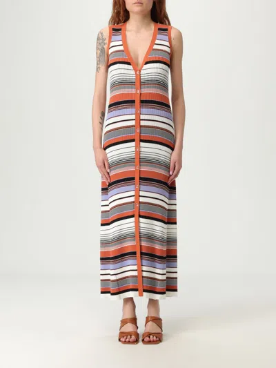 Liu •jo Liu Jo Multicolor Stripes Midi Dress
