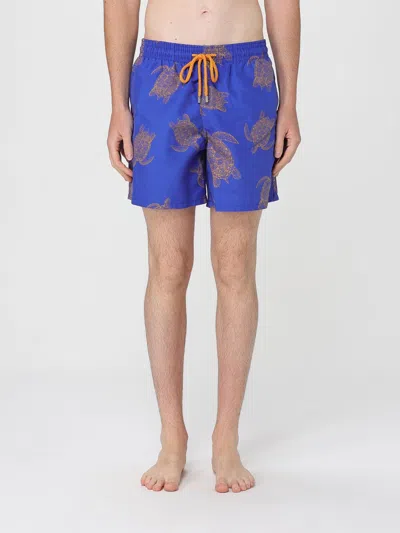 Vilebrequin Moorea Swim Shorts Turtles Print In Blue