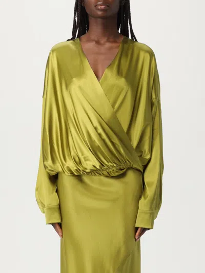 Dries Van Noten Draped Silk-blend Satin Blouse