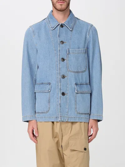 Dries Van Noten Denim Jacket With Chest Pocket And Flap Pockets In Blue