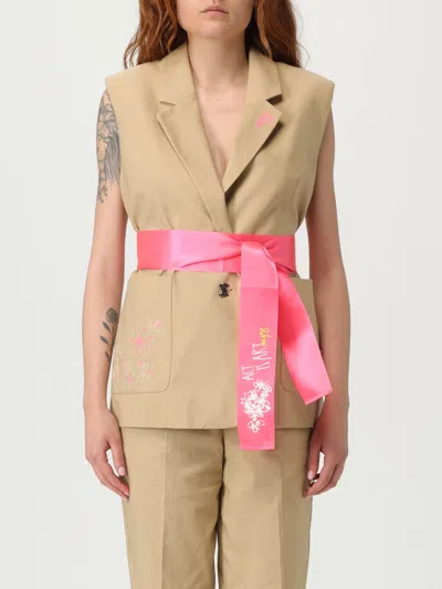 Twinset Actitude Waistcoat  Woman Color Beige