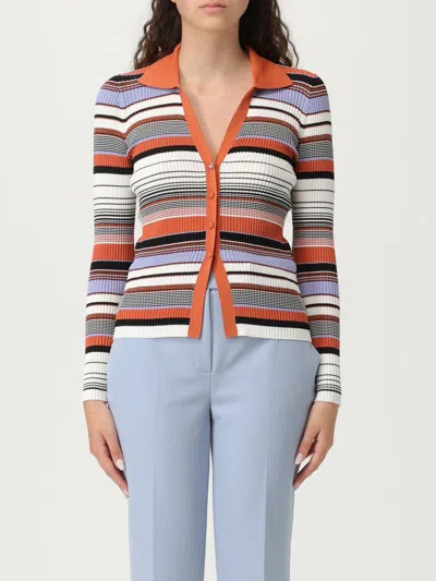 Liu •jo Knit Polo Cardiganwith Multicolor Stripes