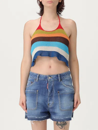 Dsquared2 Summer Lovers Halterneck Cropped Knit Top