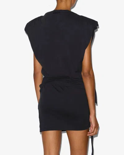 Isabel Marant Leany Mini Dress In Black