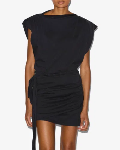 Isabel Marant Leany Mini Dress In Black