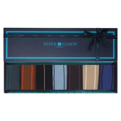 Peper Harow - Made In England Father's Day Trainer Men Socks Gift Box – Retro Stripe