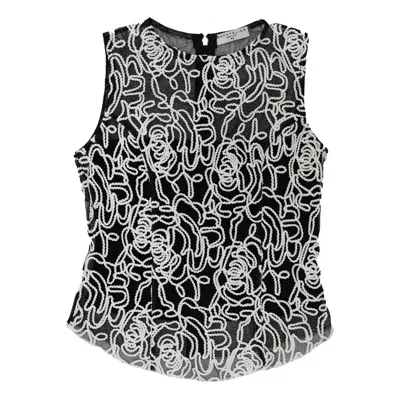 Shop 28natelier Women's Black / White Mesh Rope Top