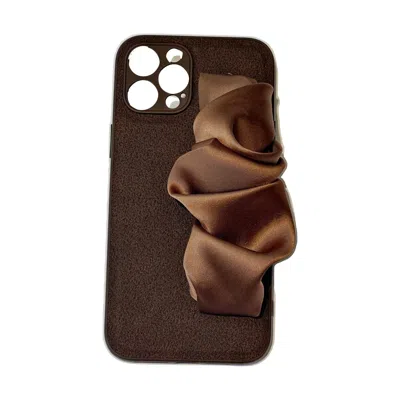 Jiaying Wang Wjy Studio London Brown Phone Case With Silky Hand Holder