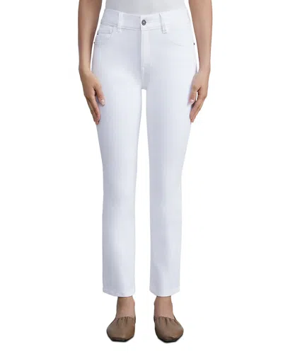 Lafayette 148 Mercer High Rise Kick Flare Jeans In Washed Plaster