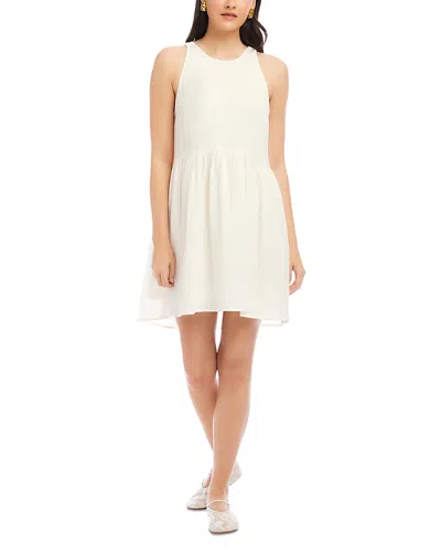 Fifteen Twenty Cianni Tie Neck Dress In Ivory