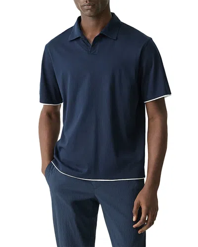 Theory Double Layered Johnny Collar Polo Shirt
