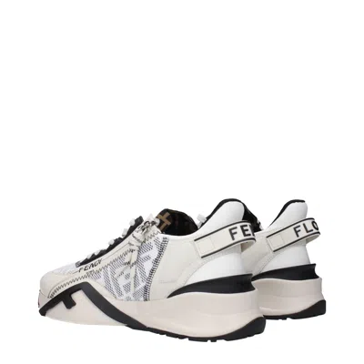 Fendi Men Flow Sneakers In White