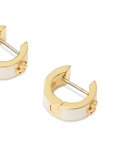 Tory Burch Tory Birch Kira Double T Huggie Hoop Earrings
