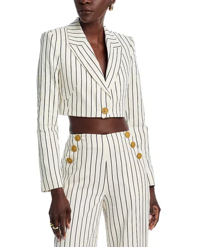 L'agence Izzie Striped Cropped Blazer