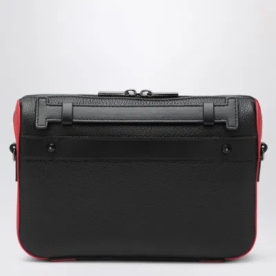 Christian Louboutin Ruisbuddy Black Grained Leather Shoulder Bag Men