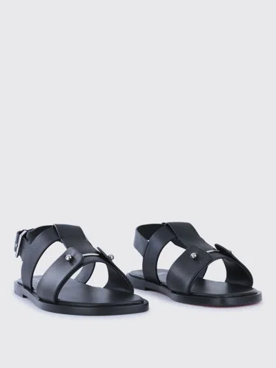 Christian Louboutin Chambeliss Sandal Flats In Black Leather