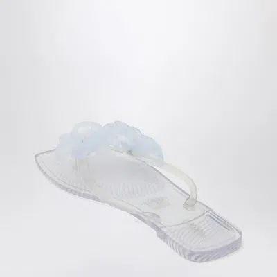 Shop Coperni Transparent Silicone Flower Flip-flops Women