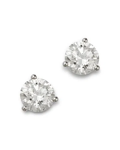 Bloomingdale's Fine Collection Luxe Collection Certified Diamond Stud Earrings In 14k White Gold, 3.0 Ct. T. W.