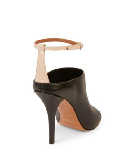 Shop Givenchy Leather Ankle-strap Mules In Black Natural