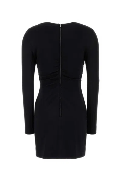 Dolce & Gabbana Short Milano Rib Dress With Dg Logo
