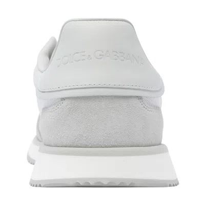 Dolce & Gabbana Cushion Sneaker In Mixed Materials Color White